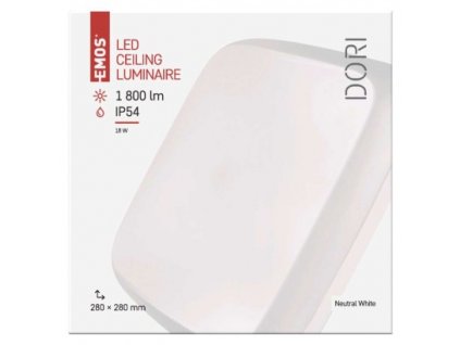 EMOS Lighting LED přisazené svítidlo Dori, čtvercové bílé 18W neut.b.,IP54 ZM4313