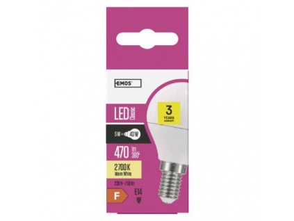 EMOS Lighting LED žárovka Classic Mini Globe 5W E14 teplá bílá ZQ1220