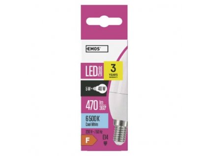 EMOS Lighting LED žárovka Classic Candle 5W E14 studená bílá ZQ3222