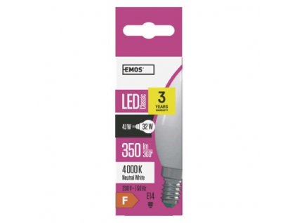 Emos LED žárovka Classic Candle 4W E14 Neutrální bílá ZQ3211