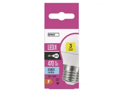 EMOS Lighting LED žárovka Classic Mini Globe 5W E27 studená bílá ZQ1122