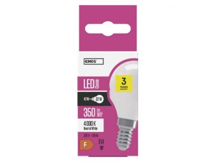 EMOS Lighting LED žárovka Classic Mini Globe 4,1W E14 neutrální bílá ZQ1211