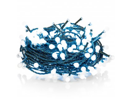 Retlux vánoční řetěz 100 LED 10+5m, studená bílá, kuličky, IP44, RXL119