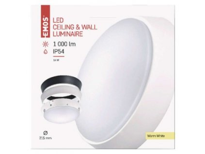 EMOS Lighting LED přisazené svítidlo ZURI, kruhové černá/bílá 14W teplá bílá ZM3130