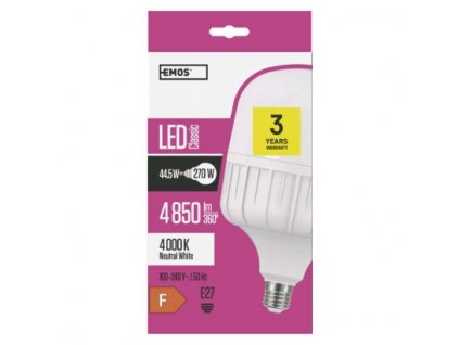 EMOS Lighting LED žárovka Classic T140 44,5W E27 neutrální bílá ZL5751