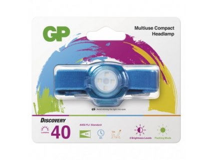 LED čelovka a světlo GP Everybody CH31, 40 lm, modrá