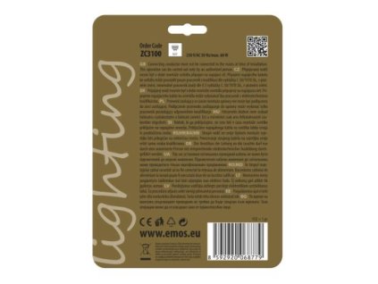EMOS Lighting Závěsné objímkové svítidlo na žárovku E27, mosaz ZC3100