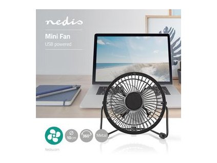 Ventilátor USB NEDIS FNDK1CR10 SILVER