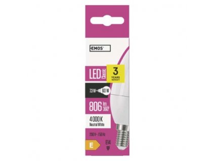 EMOS Lighting LED žárovka Classic Candle 7,3W E14 neutrální bílá ZQ3231