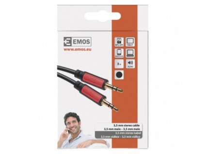 EMOS JACK kabel 3,5mm stereo, vidlice - 3,5mm vidlice 3m SM5003