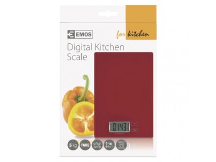 EMOS Digitální kuchyňská váha EV014R, červená EV014R