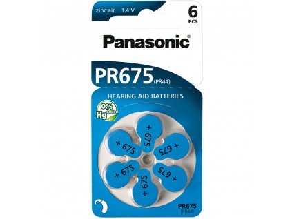 Panasonic PR675 zinc air baterie do naslouchadel