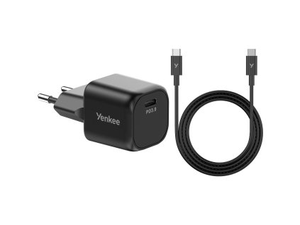 YAC G35bk set VOLT Nabíječka kabel USB C 35W