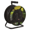 EMOS Venkovní prodlužovací kabel na bubnu 50 m / 4 zásuvky / černý / guma / 230 V / 1,5 mm2 P084501
