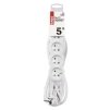 EMOS Prodlužovací kabel 5 m / 5 zásuvek / bílý / PVC / 1 mm2 P0515