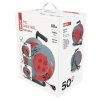 EMOS Prodlužovací kabel na bubnu 50 m / 4 zásuvky / černý / PVC / 230 V / 1,5 mm2 P19450P