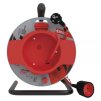 EMOS Prodlužovací kabel na bubnu 25 m / 1 zásuvka / červený / PVC / 230 V / 1,5 mm2 P19125
