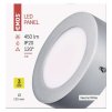EMOS Lighting LED přisazené svítidlo PROFI, kruhové, stříbrné, 6W neutrální bílá ZM5222