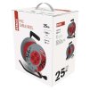 EMOS PVC prodlužovací kabel na bubnu – 4 zásuvky, 25m, 1mm2 P194252