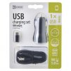 EMOS USB adaptér do auta 2,1A + micro USB kabel + USB-C redukce V0219