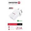 SWISSTEN adaptér smart IC,2xUSB-A 2,1A England