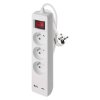 PRODLUŽKA 3Z 2M S VYP. 1,5MM +USB A+C