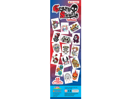 Dočasné tetování Crazy Skulls