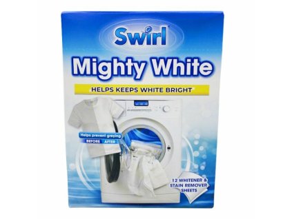 Swirl Mighty White ubrousky do pračky na bílé prádlo 12 ks