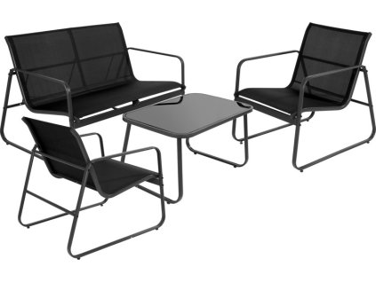 PROGARDEN Zahradní nábytek lavice + 2 židle a stůl PROGARDEN sada 4 ks KO-FD4300500