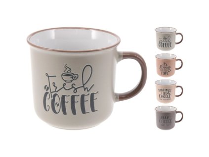 EXCELLENT HOUSEWARE Hrnek 430 ml kamenina Fresh COFFEE KO-DN1801620fres