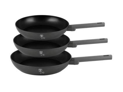BERLINGERHAUS Sada pánví s titanovým povrchem 3 ks Antracit Collection BH-8138