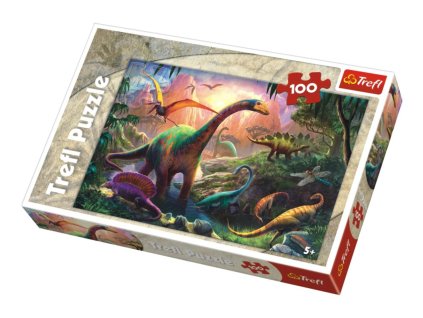 Puzzle Dinosauři 100 dílků 41x27,5cm v krabici 29x20x4cm