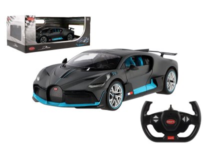 Auto RC Buggatti Divo RASTAR šedé plast 32cm 2,4GHz na dálk. ovládání na baterie v krabici 43x18cm