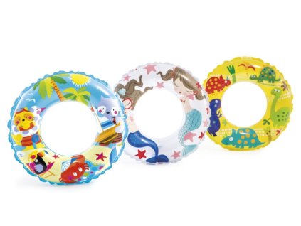 Kruh nafukovací 61cm 3 druhy v sáčku 6-10 let
