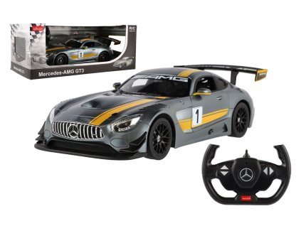 Auto RC Mercedes AMG GT3 RASTAR plast 35cm 2,4GHz na dálk. ovládání na baterie v krabici 44x18x23cm