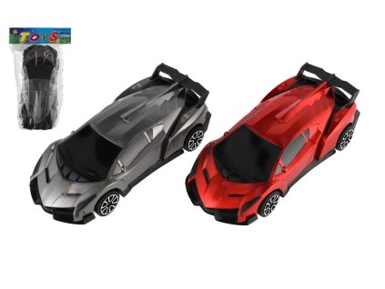 Auto závodní plast 22cm na setrvačník 2 barvy v sáčku 17,5x27cm