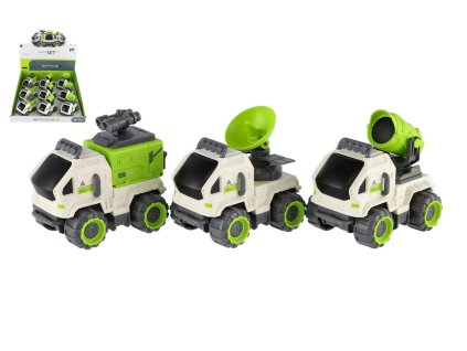 Auto vesmírné plast 7x10cm na setrvačník 3 druhy 9ks v boxu