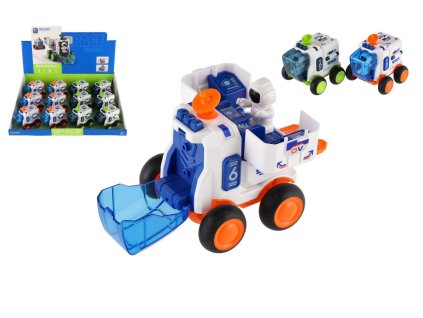 Auto vesmírné plast 8x9cm na setrvačník 2 barvy 12ks v boxu