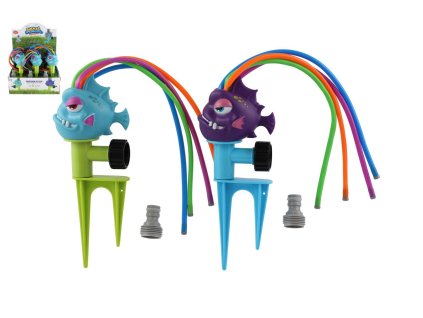 Ryba vodní rozprašovač na zahradu plast 24cm 2 barvy 6ks v boxu