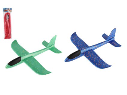 Letadlo házecí pěnové model 47cm 3 barvy na kartě