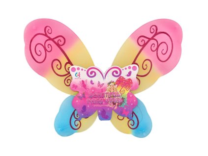 Křídla motýlí nylon 49x48cm v sáčku karneval