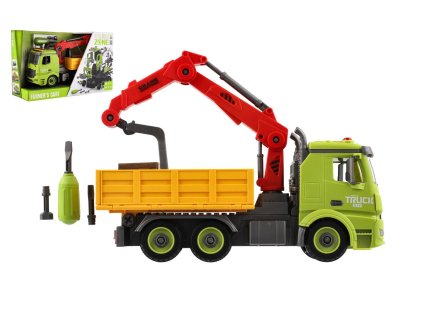 Auto stavební šroubovací plast 31cm s ramenem na setrvačník na bat. se zvukem se světlem v krabici