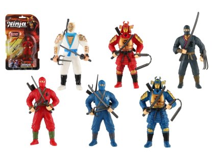 Figurka ninja plast 10cm s doplňky mix druhů na kartě 15,5x25,5x4cm