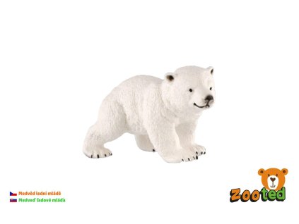 Medvěd lední mládě zooted plast 6cm