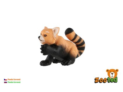Panda červená zooted plast 5cm