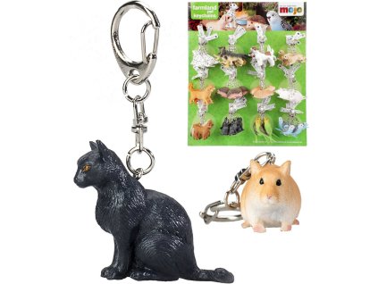 Přívěsek na klíče zvířátko 5-8cm klíčenka s kovovou karabinkou 12 druhů