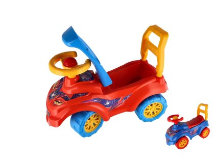 Odrážedlo auto plast 68x46x29cm 2 barvy v sáčku od 12 do 35 měsíců