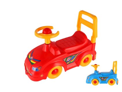 Odrážedlo auto plast 25x57x36cm 2 barvy v sáčku od 12 do 35 měsíců