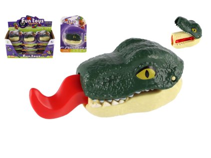 Dinosaurus hlava plast 9cm na kartě 12ks v boxu