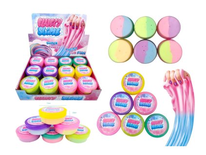 Sliz - hmota duhová 7,5cm mix barev 24ks v boxu